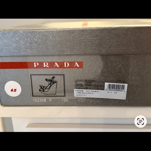 Prada Nudo Patent Leather Bow Wedge Sandals - NIB 35 - Picture 4 of 9